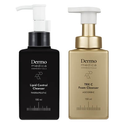 Dermomedica Lipid Control Cleanser + TRX C Foam Cleanser ZESTAW Olejek myjący 150 ml + Pianka rozjaśniająco - łagodząca zaczerwienienia 150 ml