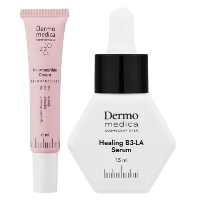 Dermomedica Neuropeptide Cream + Healing B3-LA Serum ZESTAW Krem z neuropeptydami 15 ml + Serum na dzień i na noc 15 ml