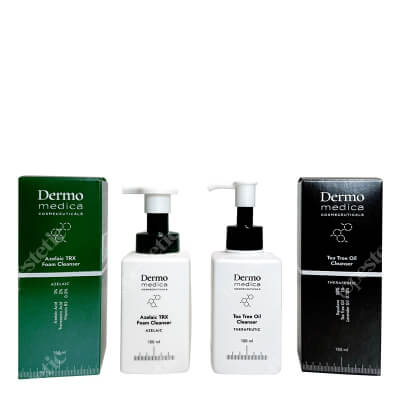 Dermomedica Tea Tree Oil Cleanser + Azelaic TRX Foam Cleanser ZESTAW Olejek myjący ze skwalanem, olejkiem z drzewa herbacianego i olejkiem lawendowym 150 ml + Pianka przeciwtrądzikowo - rozjaśniająca do my