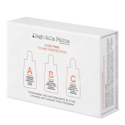 Diego dalla Palma Iconic Perfection - Szokowy Program Regenerujący ZESTAW Przeciwzmarszczkowy kompleks witaminowy 15 ml + Wzmacniający kompleks witaminowy 15 ml + Rozjaśniający kompleks witaminowy 15 ml