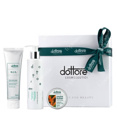 Dottore Regeneracja - Wersja Prezentowa ZESTAW Masło do twarzy i ciała 50 ml + Płyn micelarny dla skóry wrażliwej 200 ml + Krem przyspieszający regenerację naskórka 75 ml