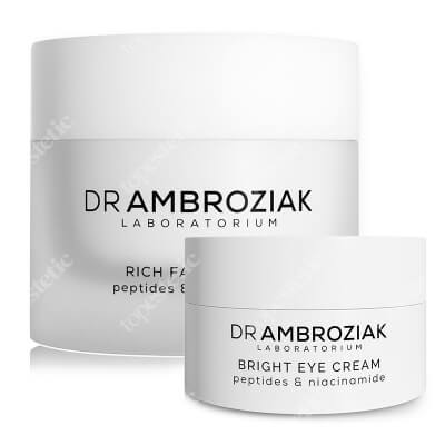 Dr Ambroziak Peptide Action ZESTAW Krem odżywczy 50 ml + Rozświetlający krem pod oczy 15 ml