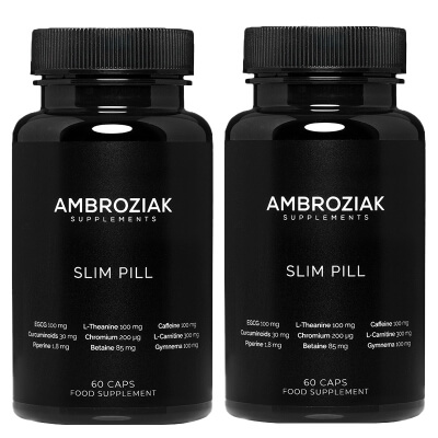 Dr Ambroziak Slim Pill x 2 ZESTAW Suplement diety wspomagający odchudzanie 60 kaps x 2