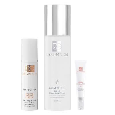 Dr Grandel Natural Beauty ZESTAW Krem BB nawilżająco-ochronny 50 ml + Woda micelarna do demakijażu 200 ml + Balsam do ust 15 ml