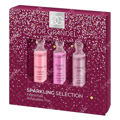 Dr Grandel Sparkling Selection ZESTAW Ampułka liftingująca 1x3 ml + Ampulka z peptydati 1x3 ml + Ampułka ujędrniająco-rozświetlająca 1x3 ml