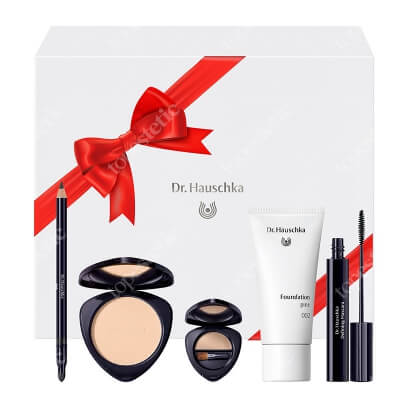Dr Hauschka Every Day Beauty Make Up Gift Set ZESTAW Cienie pojedyncze (kolor 08 Golden Topaz) 1,4 g + Konturówka do brwi (kolor 01 Light Brown) 1,05 g + Podkład (kolor 002 Pine) 30 ml + Wyd�