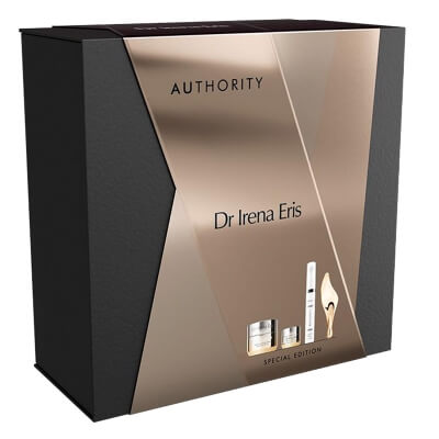 Dr Irena Eris Authority 2026 ZESTAW Serum do skóry wokół oczu 15 ml + Krem na dzień 50 ml + Krem na noc 15 ml + Masażer do twarzy i okolic oczu 1 szt