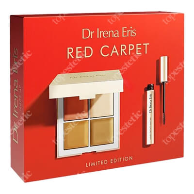 Dr Irena Eris Red Carpet 2025 ZESTAW Paletka do konturowania twarzy 4x 5g + Tusz wydłużający i pogrubiający (kolor Black) 9 ml