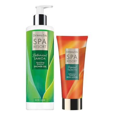Dr Irena Eris Tropical Tahiti + Botanical Samoa ZESTAW Samoopalający balsam do ciała 200 ml + Botaniczny żel pod prysznic 400 ml