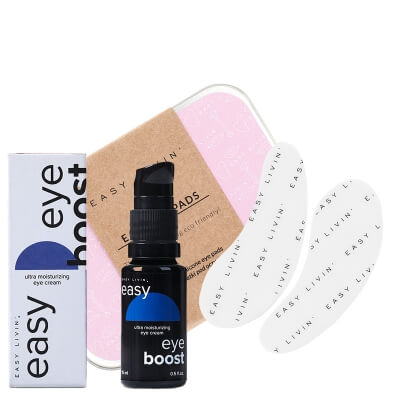 Easy Livin Easy Eye Super Set ZESTAW Wielorazowe płatki z silikonu 2 szt + Ultranawilżający krem pod oczy 15 ml