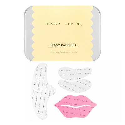 Easy Livin Easy Pads Set ZESTAW Wielorazowe płatki pod oczy 2 szt + Wielorazowy płatek na czoło 1 szt + Wielorazowy płatek na usta  1 szt
