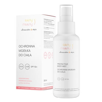 Eeny meeny Ochronna Mgiełka Do Ciała SPF 50+ Do ochrony przed intensywnym nasłonecznieniem, oparzeniami słonecznymi i promieniowaniem UV 100 ml