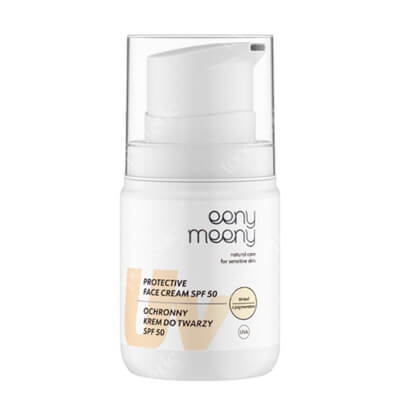 Eeny meeny Ochronny Krem Do Twarzy UVA UVB SPF 50 with Pigment Chroni, nawilża, wyrównuje koloryt skóry 50 ml