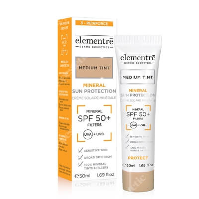 Elementre Mineral Sun Protection SPF 50 Filtr mineralny SPF 50 (kolor Medium Tint) 50 ml