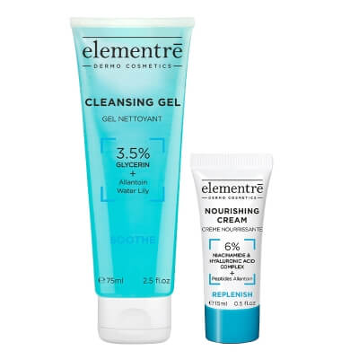 Elementre Travel Set ZESTAW Żel oczyszczający 75 ml + Krem odżywczy 15 ml
