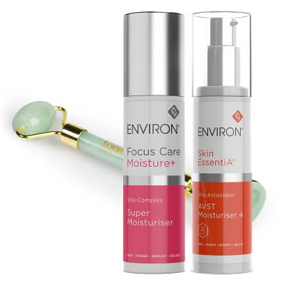 Environ AVST 4 + Super Moisturiser + Roller Topestetic ZESTAW Krem 50 ml + Super nawilżacz 50 ml + Roller jadeit 1 szt