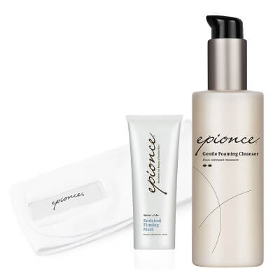 Epionce Clean And Firm Set ZESTAW Pianka oczyszczająca 170 ml + Maska ultra kojąca 75 g + Opaska na głowę 1 szt GRATIS