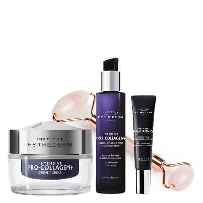 Esthederm Intensive Hyaluronic + PRO COLLAGEN+ + Roller Topestetic ZESTAW Żel pod oczy 15 ml + Serum liftingujące 30 ml + Krem liftingujący 50 ml + Roller 1 szt