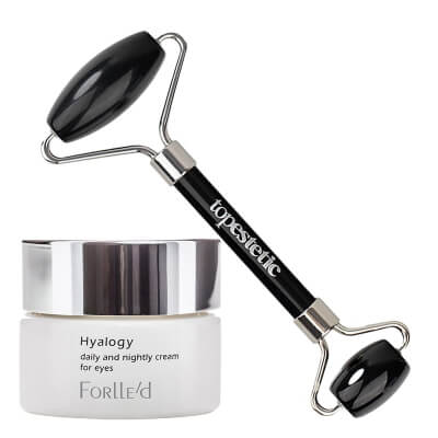 Forlled Eye Revival Kit ZESTAW Odmładzający krem na okolice oczu 20 g + Roller z obsydianu 1 szt