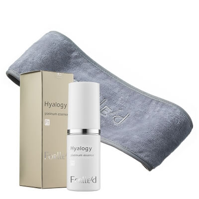 Forlled Hyalogy Platinum Essence + Cosmetic Headband ZESTAW Antyoksydacyjne serum przeciwstarzeniowe 15 ml + Opaska kosmetyczna 1 szt