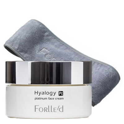 Forlled Hyalogy Platinum Face Cream + Cosmetic Headband ZESTAW Antyoksydacyjny platynowy krem do twarzy 50 g + Opaska kosmetyczna 1 szt