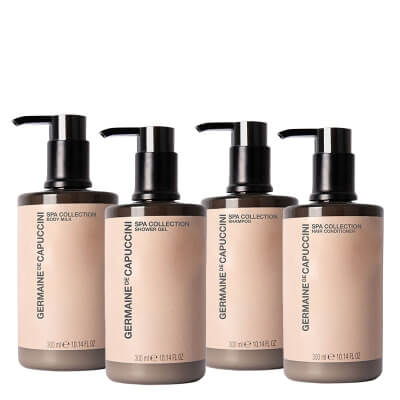 Germaine de Capuccini Amenities Body and Head Care ZESTAW Odżywka do włosów 300 ml + Szampon do włosów 300 ml + Żel do kąpieli 300 ml + Balsam do ciała 300 ml
