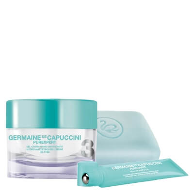 Germaine de Capuccini Clean Care Set ZESTAW Matujący krem żel dla skóry tłustej 50 ml + Roll On do zwalczania zaskórników 15 ml + Mydło do skóry z tendencją do trądziku 100 g