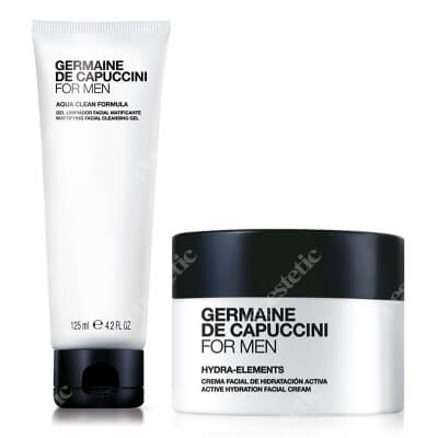 Germaine de Capuccini For Men Day Set ZESTAW Intensywnie nawilżający krem do twarzy 50 ml + Lekki, odświeżający żel do mycia twarzy 125 ml