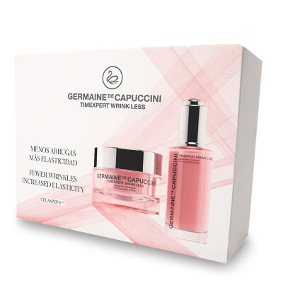 Germaine de Capuccini Wrink Less Day and Night Set ZESTAW Skoncentrowane serum korygujące zmarszczki i silna kuracja przeciwstarzeniowa 50 ml + Antyzmarszczkowy krem na dzień i na noc 50 ml