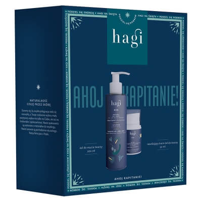 Hagi Ahoj Kapitanie ZESTAW Żel do mycia twarzy 200 ml + Krem-żel łagodzący podrażnienia i zaczerwienienia 50 ml