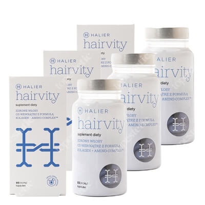 Halier Kuracja 3M ZESTAW Suplement diety do włosów 60 kaps. x 3