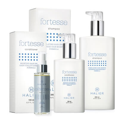 Halier Total Hair Care - Fortesse ZESTAW Szampon do włosów 250 ml + Odżywka do włosów 150 ml + Olejek do włosów 50 ml