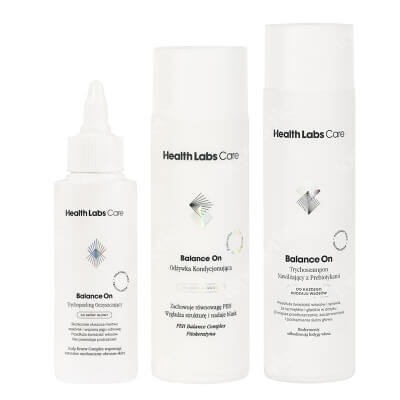 Health Labs Care Balance Hair ZESTAW Trychopeeling 100 ml + Trychoszampon 250 ml + Odżywka kondycjonująca 200 ml