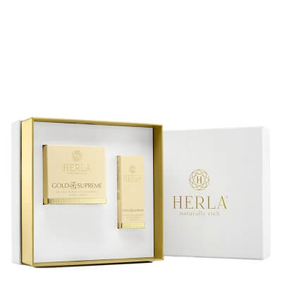 Herla Gold Supreme I ZESTAW Liftingujący krem 50 ml + Żel do okolic oczu 15 ml