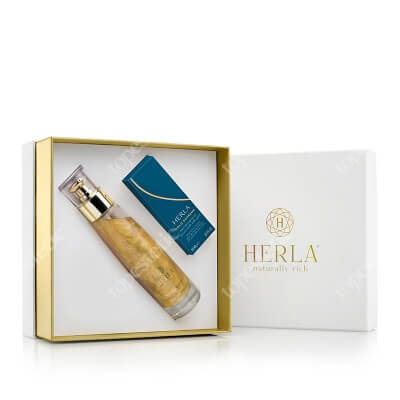 Herla Gold Supreme ZESTAW Elixir do ciała z drobinkami 100 ml + Serum olejowe do ust 15 ml