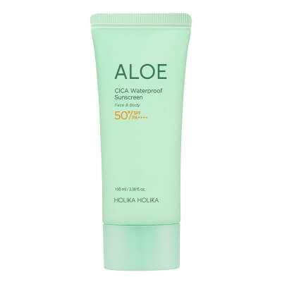 Holika Holika Cica Aloe Waterproof Sunscreen SPF 50+ PA++++ Żel przeciwsłoneczny z aloesem i wysokim filtrem 100 ml