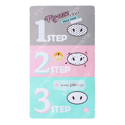 Holika Holika Pignose Clear Black Head 3 step Kit Plastry oczyszczające nos z zaskórników i zmniejszające pory 1 szt