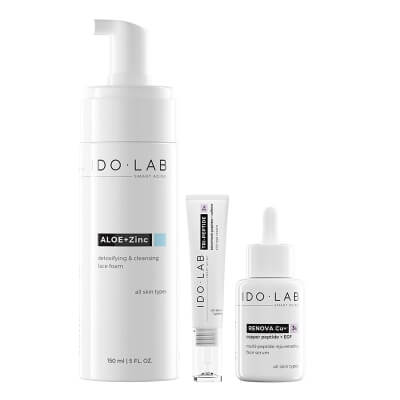 Ido Lab Clean And Rejuvenating Skin ZESTAW Pianka do mycia 150 ml + Krem pod oczy 15 ml + Odmładzająco - regenerujące serum 30 ml