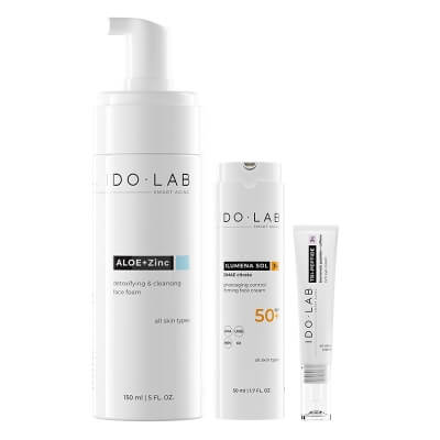 Ido Lab Perfect Start ZESTAW Pianka do mycia twarzy 150 ml + Krem pod oczy 15 ml + Krem SPF 50+ 50 ml