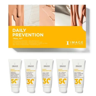 Image Skincare Daily Prevention SPF Trial Kit ZESTAW Krem SPF50 7 g + Podkład 7 g + Krem SPF30 7 g + Podkład SPF 50 7 g + Krem matujący 7 g