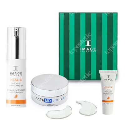 Image Skincare Energizing Eye Duo ZESTAW Wygładzający delikatne zmarszczki krem pod oczy 15 ml + Chłodzące hydrożelowe płatki pod oczy 22 pary + Krem odżywczy 7 g