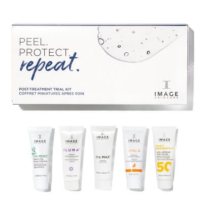 Image Skincare Post-Treatment Trial Kit ZESTAW podróżny po profesjonalnym zabiegu złuszczającym marki Image Skincare 5x7,4 ml