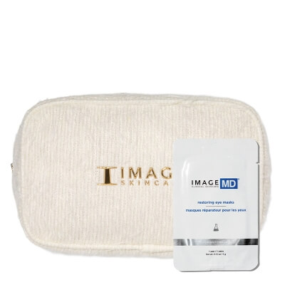 Image Skincare Restoring Eye Mask + Kosmetyczka ZESTAW Chłodzące hydrożelowe płatki pod oczy 1 para + Kosmetyczka 1 szt