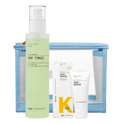 Innoaesthetics NMF Tonic + Skin Repair + Kosmetyczka ZESTAW Bezalkoholowy tonik nawilżający 200 ml + Krem regenerujący do odbudowy skóry 60 g + Kosmetyczka 1 szt