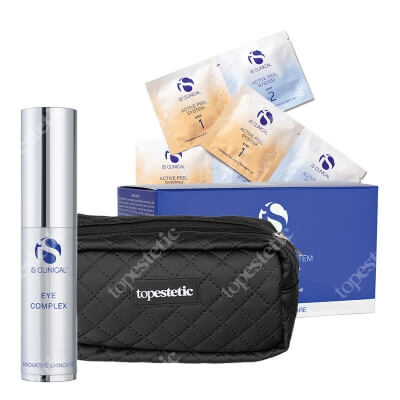 iS Clinical Pielęgnacja Odmładzająca ZESTAW Przeciwdziałanie starzeniu, złuszczanie i odmładzanie 2 x 15 szt + Krem pod oczy 15 g + Kosmetyczka1 szt