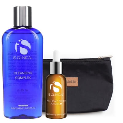 iS Clinical Pielęgnacja Skóry Trądzikowej ZESTAW Serum 30 ml + Żel oczyszczający 180 ml + Kosmetyczka 1 szt