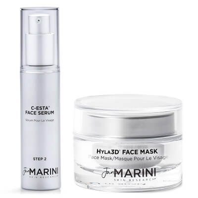 Jan Marini C-ESTA® Face Serum + Hyla3D® Face Mask ZESTAW Serum do twarzy z witaminą C i DMAE 30 ml + Głęboko nawilżająca maska do twarzy 28 g