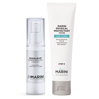 Jan Marini Codzienna Pielęgnacja Koloryzująca - Redukująca Przebarwienia ZESTAW Lotion redukujący zaczerwienienia 30 ml + Krem ochronny koloryzujący (kolor jasny) 57 g