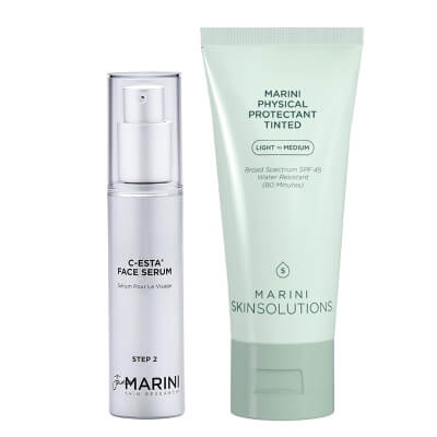 Jan Marini Pozabiegowa Pielęgnacja Silnie Gojąca ZESTAW Krem ochronny koloryzujący (kolor średni) 57 g + Booster regenerujący 30 ml