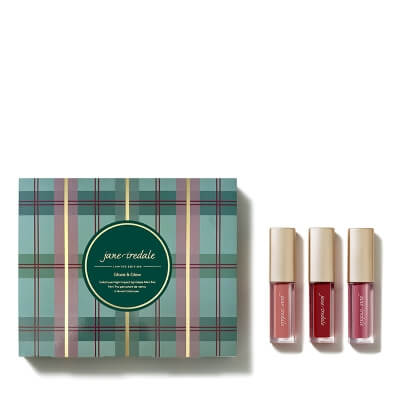 Jane Iredale Glaze & Glow ColorLuxe High Impact Lip Glaze Trio ZESTAW Błyszczyk (kolor Au Naturel) 3 ml + Błyszczyk (kolor Flush) 3 ml + Błyszczyk (kolor Siren) 3 ml